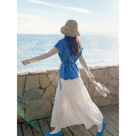 <曾小咸推荐>韩系马甲打底衫半身裙套装 商品图4