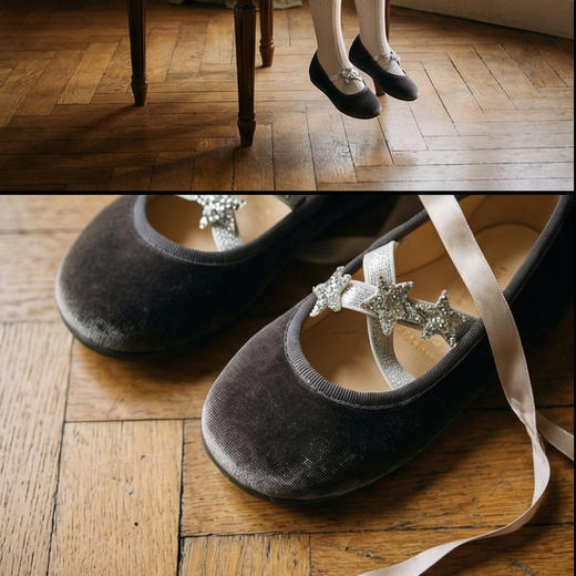 西班牙little winkaa新款女童魔术贴蝴蝶结舞蹈鞋春秋款公主鞋儿童单鞋LW23002 商品图8