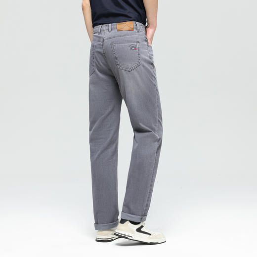 【棉混纺】德鲨灰色直筒牛仔裤男青年2026春夏新品弹力休闲裤长裤 商品图2