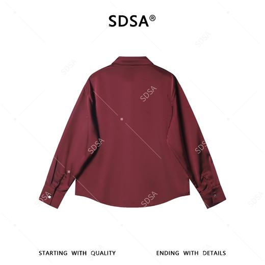 SDSA男士秋冬新款痞帅男装时尚简约纯色翻领长袖衬衫休闲百搭衬衣 商品图4