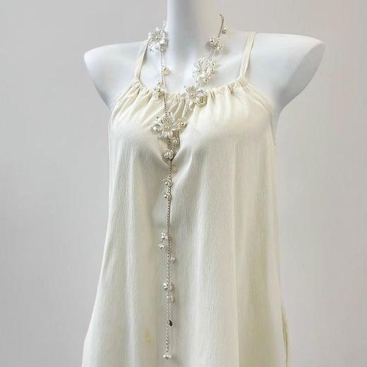 【多功能极简包豪斯花朵腰链项链二合一】裙子装饰时尚毛衣连衣裙清新甜美公主风 商品图1