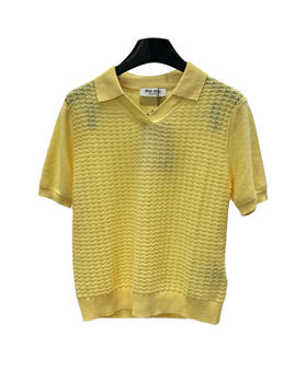 女款羊毛短袖polo针织衫ji017
