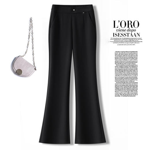 「自」全新升级【铂金会员146/天猫199/差价53】(13311)洛诗琳气质通勤西装裤2026春季新款高腰显瘦九分微喇长裤女 商品图2