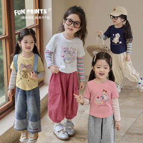 26春款🔥萌娃必入！！！🌸【西蒙日记·假两件彩虹纯棉拼接T恤XXJLJTX】正品授权 🍒力推款必定是赚足口碑的儿童T恤！狠狠吸一波粉的王炸款🔥！