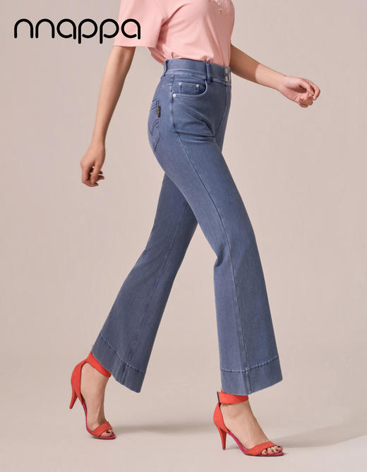 26春夏新款3A抗菌八分时尚微喇裤PA29407 商品图2