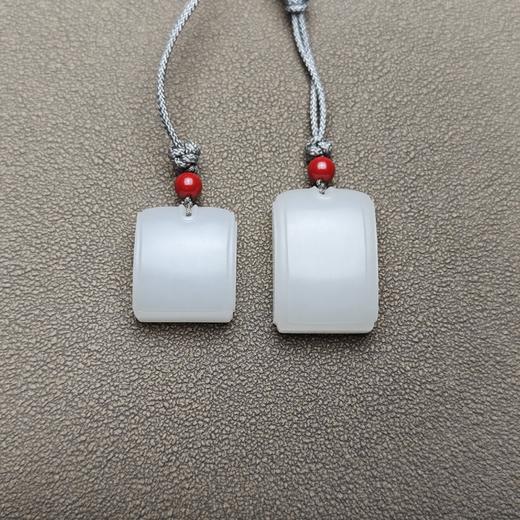 新疆和田玉且末料羊脂玉雅致精美小方牌 228-2 商品图0