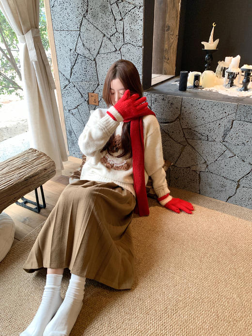 <曾小咸推荐>3.3 现货秒杀 ！微信超特价！韩系小熊植绒毛衣 日常209.99 立减120 秒杀89.99！！ 商品图8