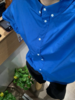 蓝宝石显白克莱因蓝挺括绸棉衬衫 商品缩略图9