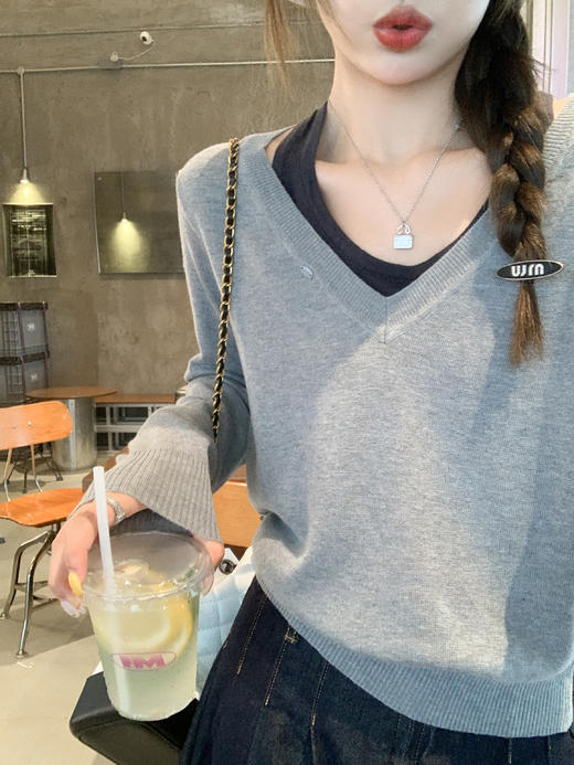 <曾小咸推荐>3.17现货秒杀 ！微信超特价！2色假两件拼接针织衫 日常159.99 立减80 秒杀79.99！！半身裙 秒杀99.99！！ 商品图8