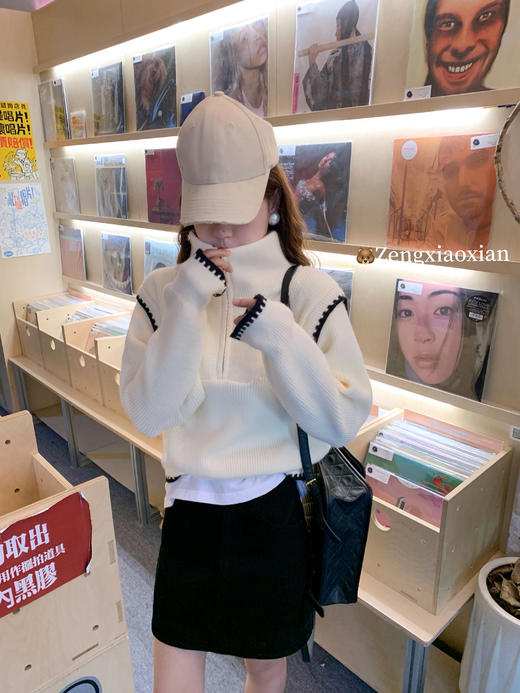 <曾小咸推荐>3.4现货秒杀 ！微信超特价！2色半拉链套头毛衣 日常139.99 立减50 秒杀89.99！！开叉休闲裤 秒杀89.99/件！！ 商品图14