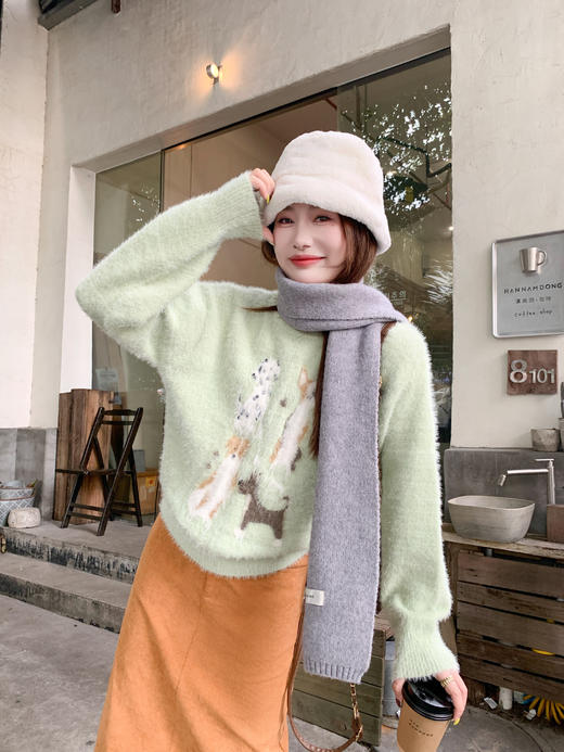 <曾小咸推荐>3.4现货秒杀 ！微信超特价！韩系仿水貂毛毛衣 日常189.99 立减100 秒杀89.99！！ 商品图9