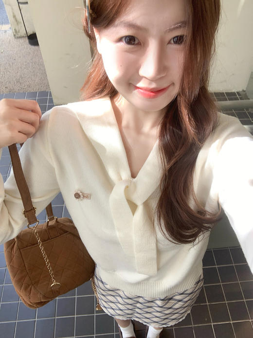 <曾小咸推荐>4.11现货秒杀 ！微信超特价！韩系披肩假两件v领针织衫 日常189.99 立减110 秒杀79.99！！韩系花边格子 秒杀69.99！！ 商品图9