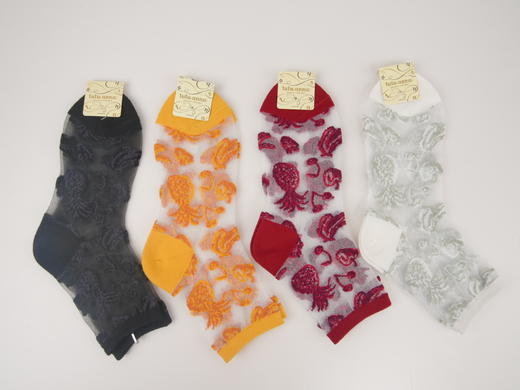 TUTUANNA 棉质蕾丝中短袜 4色/组 商品图1