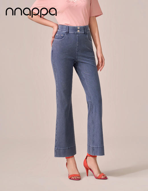 26春夏新款3A抗菌八分时尚微喇裤PA29407 商品图1