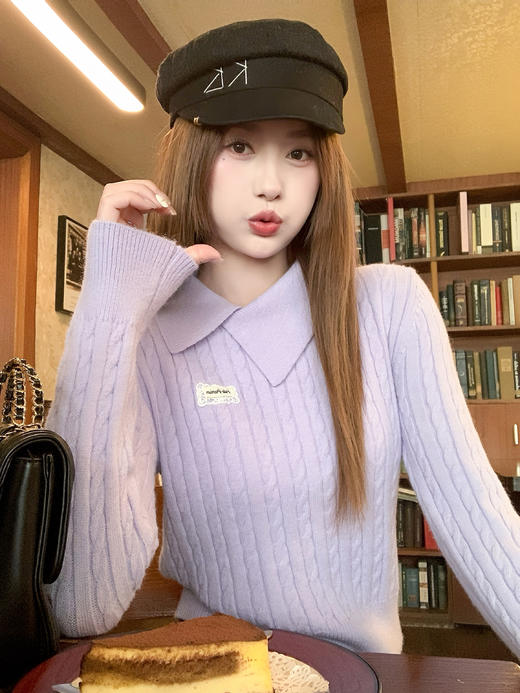 <曾小咸推荐>3.4现货秒杀 ！微信超特价！韩系翻领收腰针织衫 日常169.99 立减80 秒杀89.99！！ 商品图13