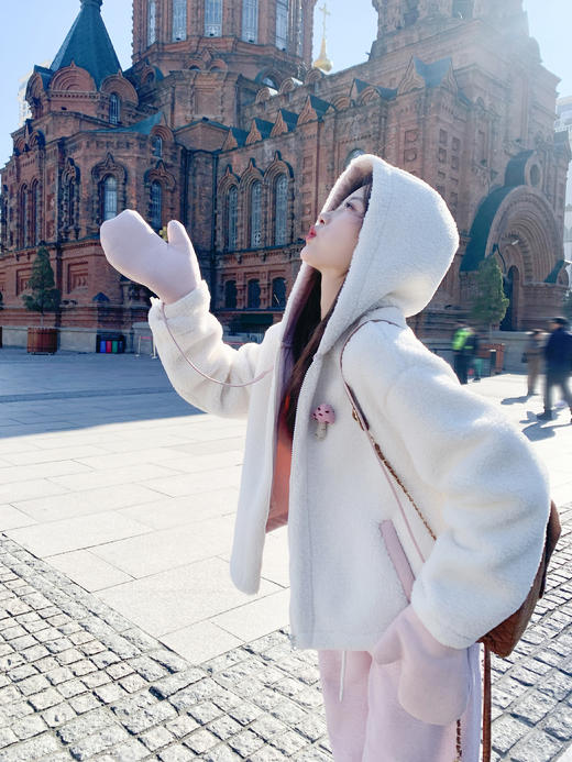 <曾小咸推荐>3.3 现货秒杀 ！微信超特价！韩系羊羔毛连帽外套 日常279.99 立减140 秒杀139.99！！粉色加绒休闲裤 日常169.99 立减90 秒杀79.99！ 商品图6