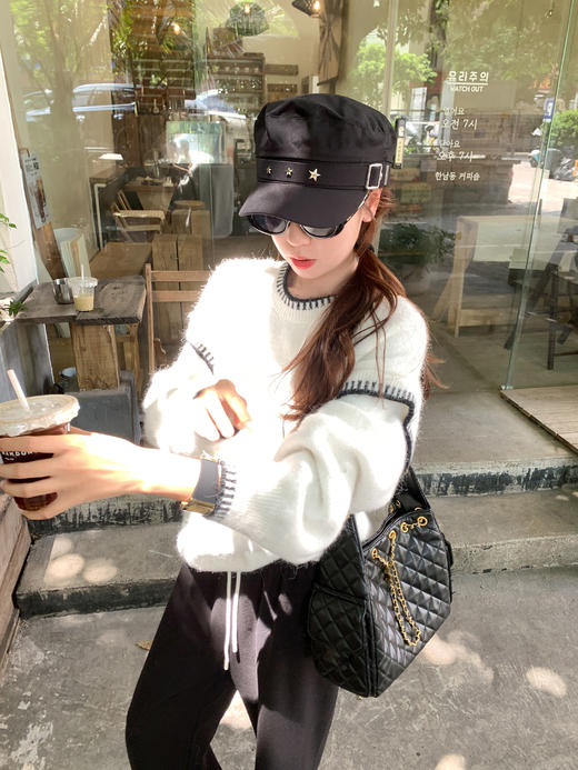 <曾小咸推荐>3.2现货秒杀！微信超特价！抽绳直筒休闲裤（加绒） 日常169.99 立减90 秒杀79.99！水蓝色加绒卫衣 秒杀89.99！！假两件针织衫 秒杀79.99！！ 商品图10