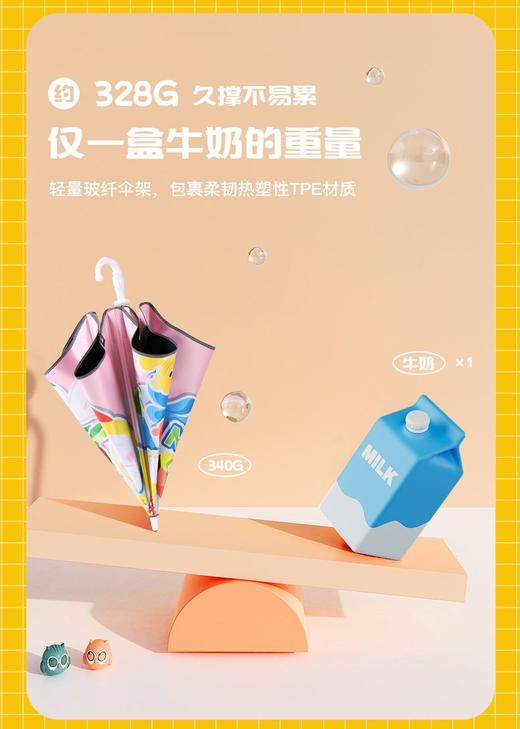 ✨来自哆啦A梦 —— 🌻【mamoru联名 哆啦a梦儿童晴雨伞】 ✅黑胶防晒涂层 ✅隔热降温，UPF50+ ✅0尖角设计 ✅伞边缘添加了反光条 🎯呵护孩子的童年。 商品图3