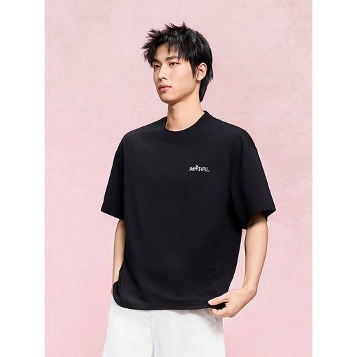 GXG男装 圆领T恤背后大图案印花上衣短袖针织 2025年夏季热卖 商品图3