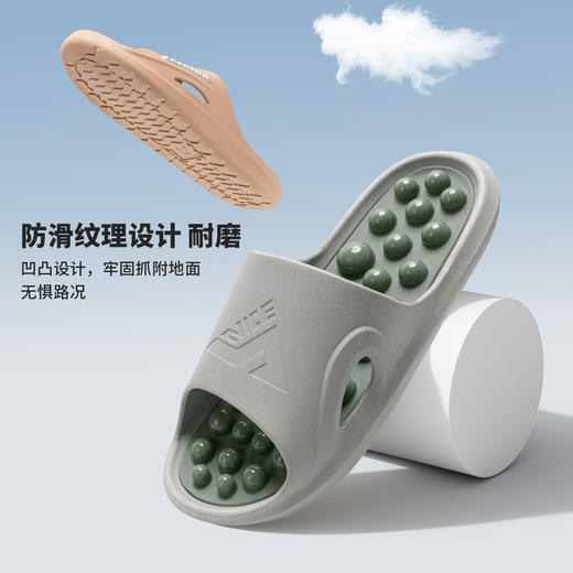 【足底SPA新体验❗️按摩颗粒家居拖鞋】升级凸点按摩颗粒，贴合足底穴位，在家就能享受足疗，缓解一天疲劳，居室内防滑浴室养生足底穴位凉拖鞋男L 商品图2