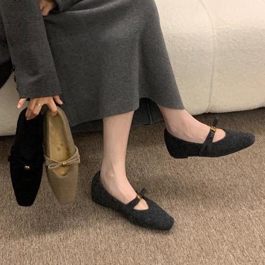 【羊毛法式小香风】2025秋冬新款加绒玛丽珍女鞋内增高浅口单鞋气质 商品图1