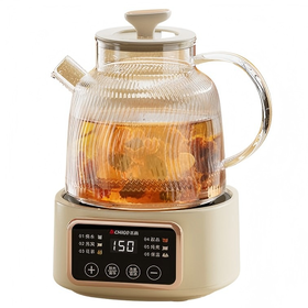 志高（CHIGO）全玻璃养生花茶壶1L 保温恒温一体化