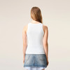 AMI PARIS 女士心形徽标棉质罗纹背心 白色 FTP811 JE0117 100 商品缩略图2