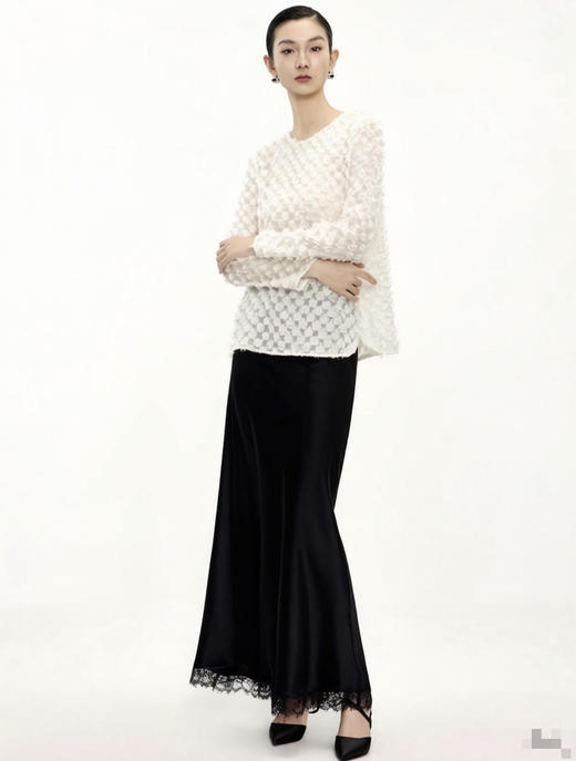 原单新款羽毛真丝衬衫 商品图3