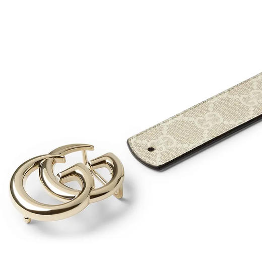 GUCCI 古驰 女士 GG Marmont系列 双面腰带 白色 847131 FAFGJ 9859 商品图2