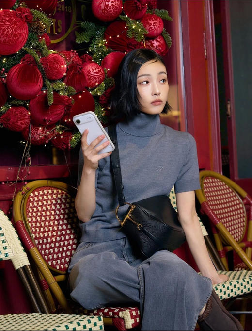 古驰 新款 灰色高领针织短袖 （MM） 商品图2