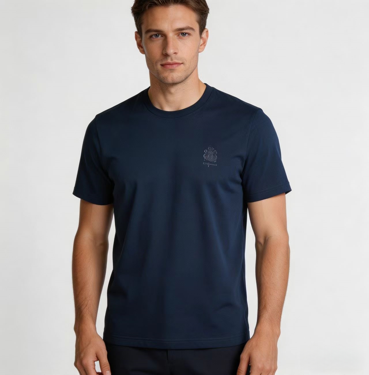 【莱赛尔蚕丝外穿】SCHIESSER舒雅春夏男士纯色莱赛尔+蚕丝 舒适圆领短袖休闲舒适上衣35/19927U