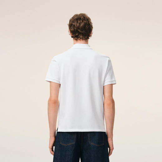 AMI PARIS 男士心形徽标刺绣棉质短袖polo衫 白色 HPL411 760 100 商品图3