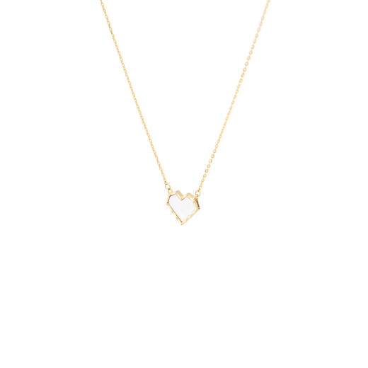 三彩2026新款法式轻奢甜柔贝壳爱心吊坠项链约会下午茶浪漫送礼女 商品图2