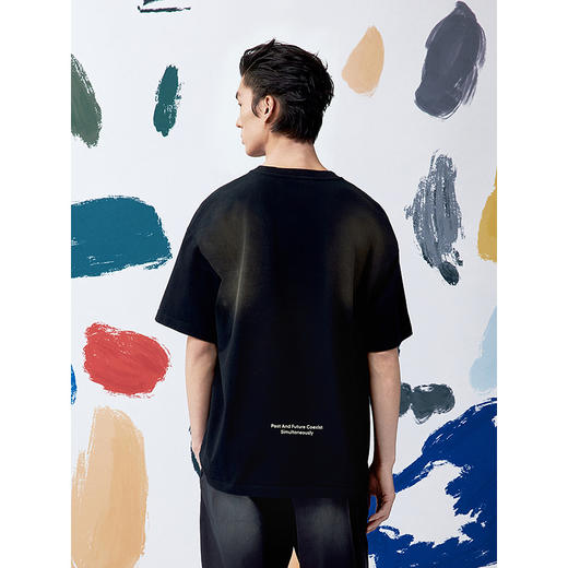 GXG男装圆领T恤大图案印花短袖针织25夏季热卖G25X442046 商品图4