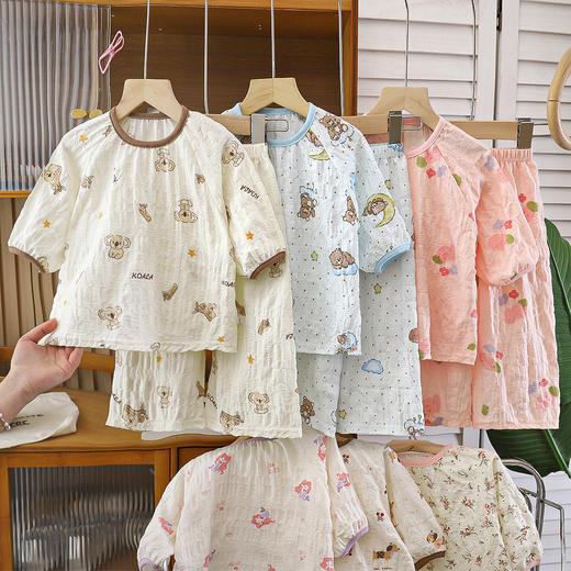 男女宝宝可爱家居服七分短袖短裤yc0323004 商品图8