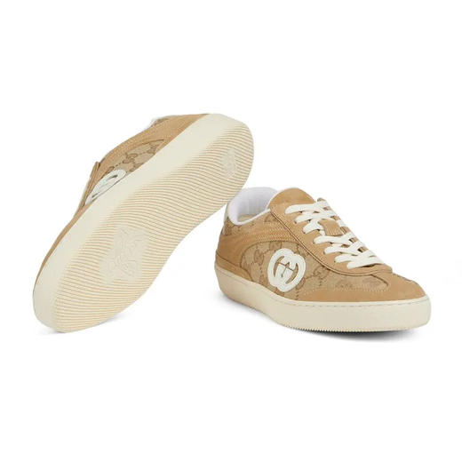 GUCCI 古驰 女士 G75系列 双G徽标休闲运动鞋 驼色 849465 AAEKX 9574 商品图4