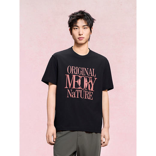 GXG男装 圆领T恤图案印花上衣短袖针织 2025年夏季热卖 商品图3