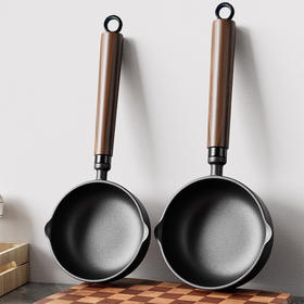 「送铲刷！铸铁加深小锅」煎蛋锅泼油锅热油专用小锅平底锅烧油淋油高端油泼小铁锅厨房用品