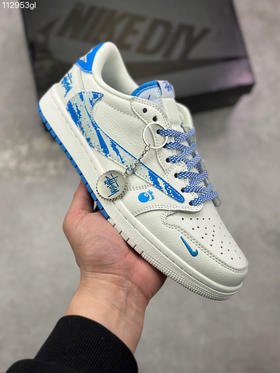 春季特惠💰360 Travis Scott x Fragment Design x Air Jordan 1 Low OG SP AJ1 乔1联名倒钩低帮