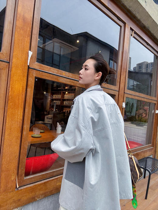 【拼接的艺术】噢蜜ooomeooo牛仔拼接宽松外套 商品图11