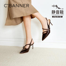 千百度超细高跟时装凉鞋女2026夏季新款包头后空绝美不累脚凉鞋A26288116