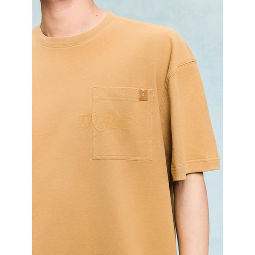 GXG男装 圆领T恤胸前口袋上衣短袖针织 2025年夏季热卖 商品图4