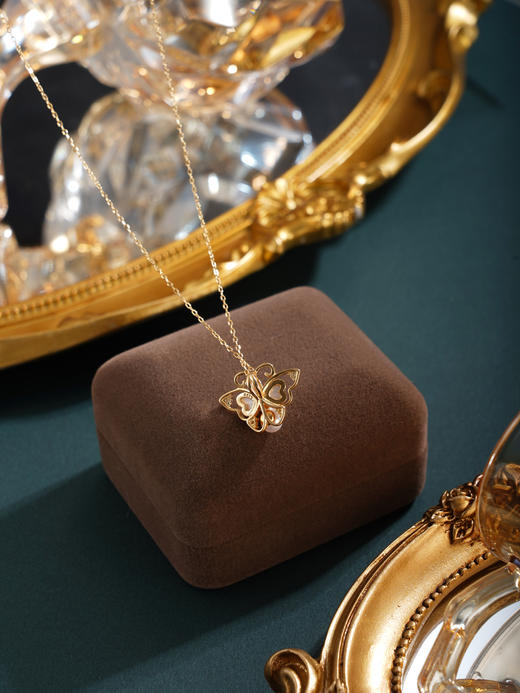 子佩集‌【蝶舞华章】银S925珍珠惜王妃套链项链【MLTL040】镀金蝴蝶2602 商品图4