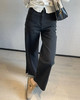Mother同款灰色高腰开衩牛仔裤直筒裤022403 商品缩略图0