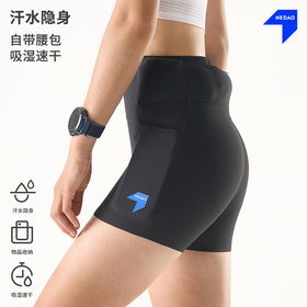 26新品内道汗隐痕条纹一分紧身短裤春夏新款女士运动训练跑步短裤