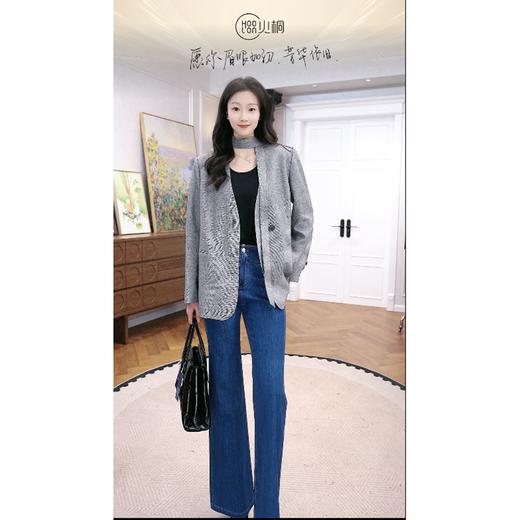 火桐hooton 摩登时代 V领亚麻西装外套 商品图3