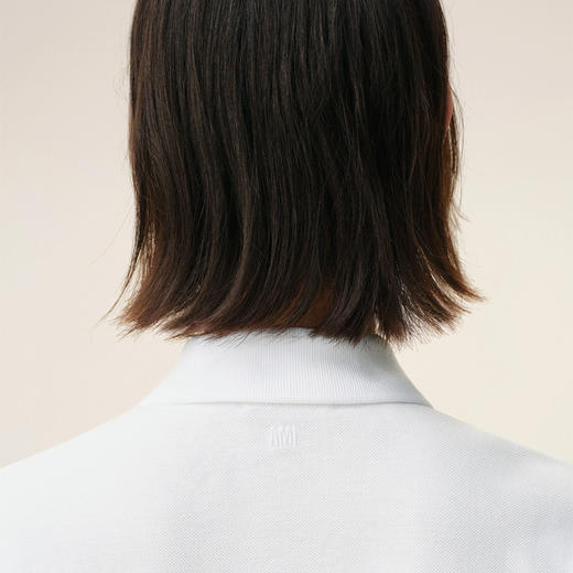 【二】AMI PARIS 中性心形徽标刺绣棉质短袖polo衫 白色 BFUPL001 760 100 商品图4