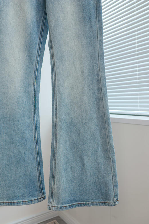 摩登映画|蓝调弹力修身微喇牛仔裤 商品图2