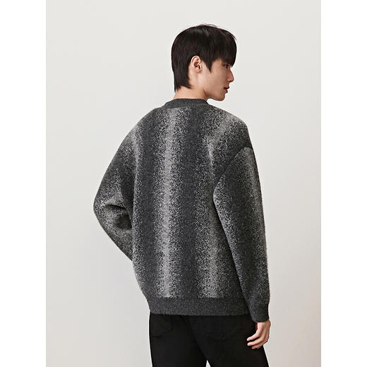 GXG男装 渐变设计开衫通勤时尚毛衣男休闲外套上装 2025秋季热卖 商品图4