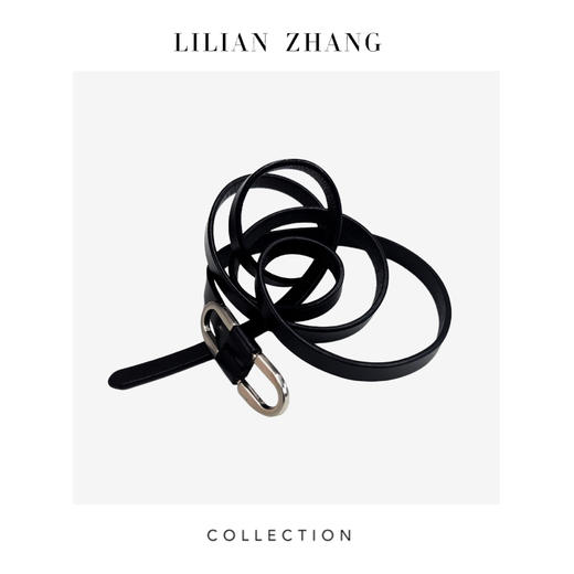 简约双D环扣黑色系小众百搭腰带皮带带扣搭配装饰细腰带 2113001 商品图1